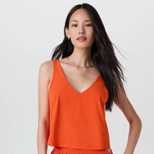 Vuori Villa Cropped Tank - Bright Poppy